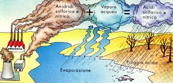 schema pioggie acide